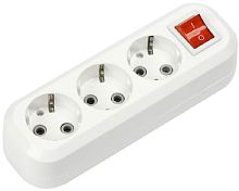 Колодка с заземлением и выключателем Smartbuy 3-м 16А 3500Вт белый картинка 